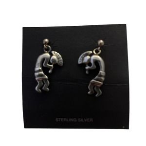 Sterling silver Kokopelli earrings - EUC - from New Mexico